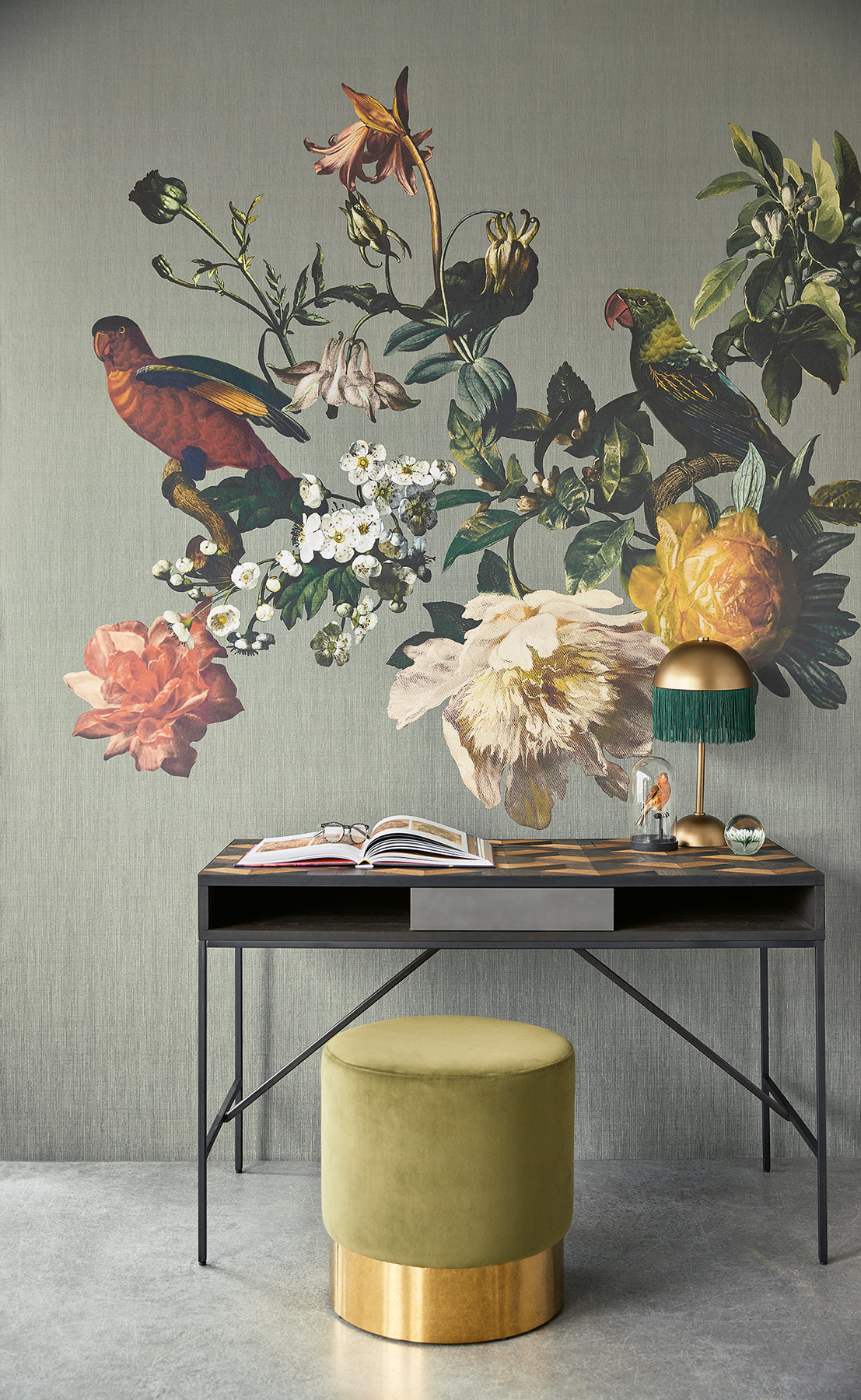 Eijffinger 307402 Big Birds Grey Wall Mural