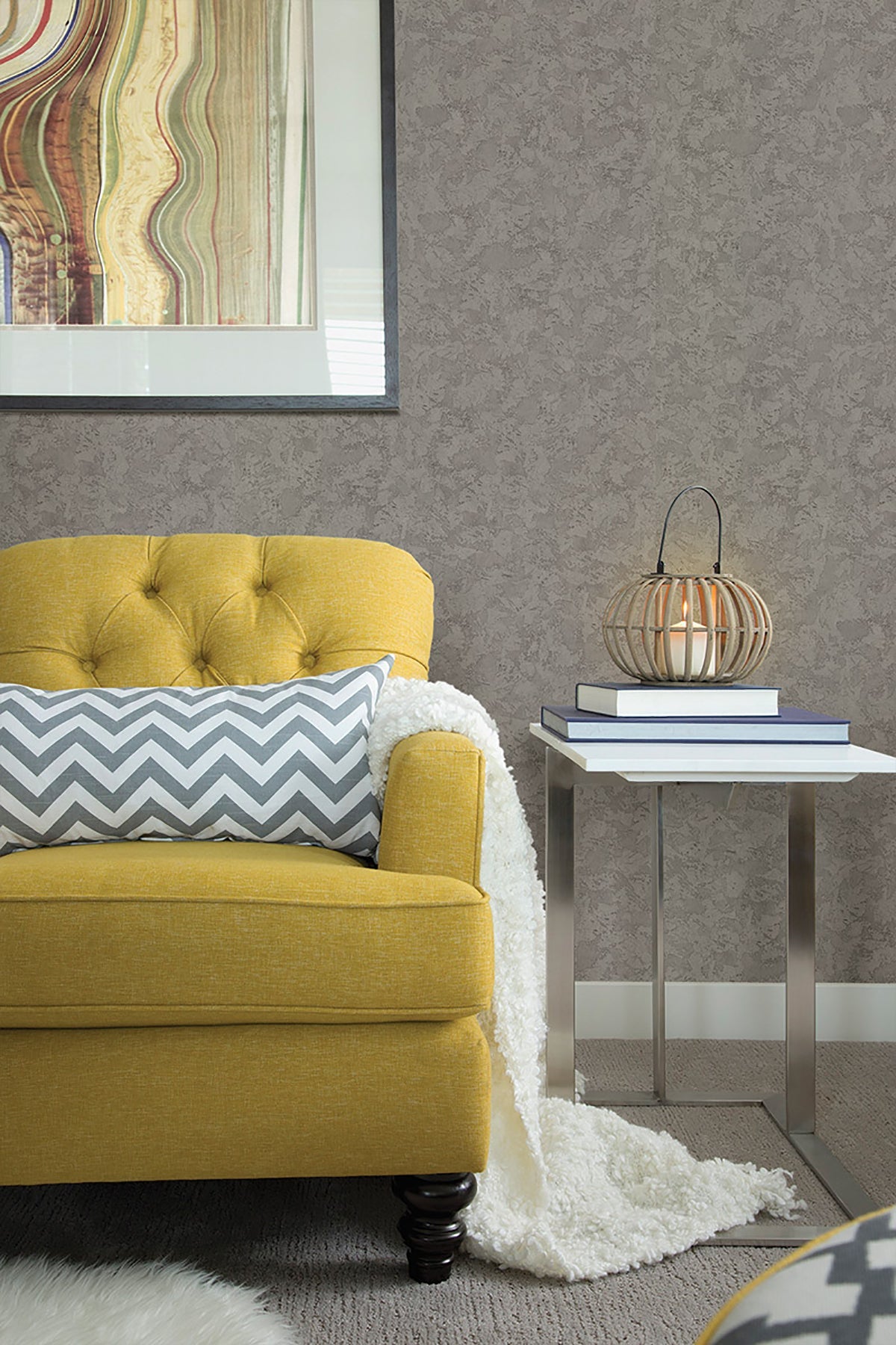 Warner Textures 3097-28 Texture Grey Stucco Wallpaper