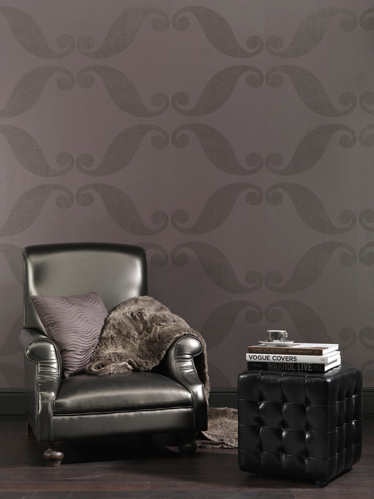 Eijffinger 310871 Platinum Moustache Wallpaper