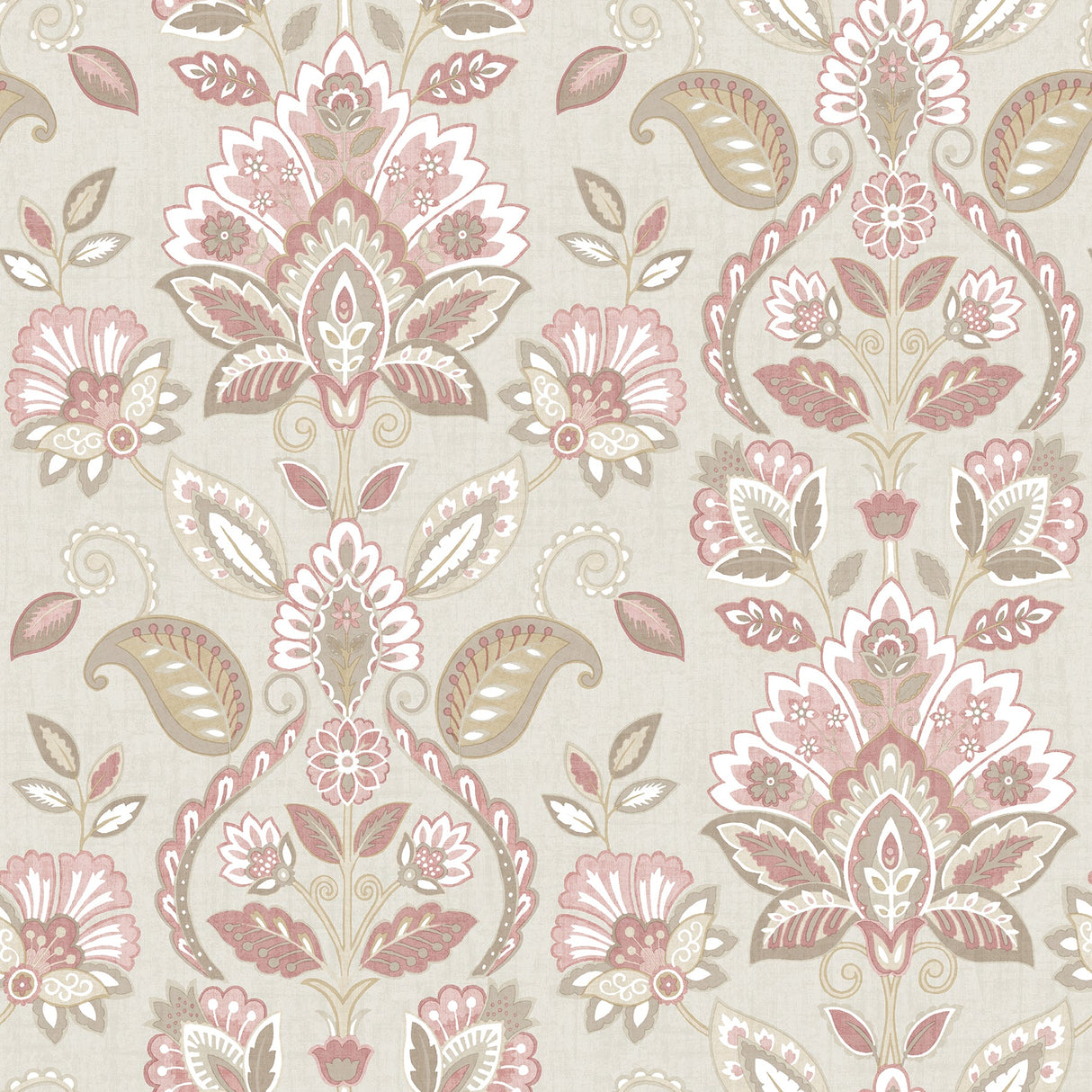 Chesapeake 3112-002731 Rayleigh Pink Floral Damask Wallpaper