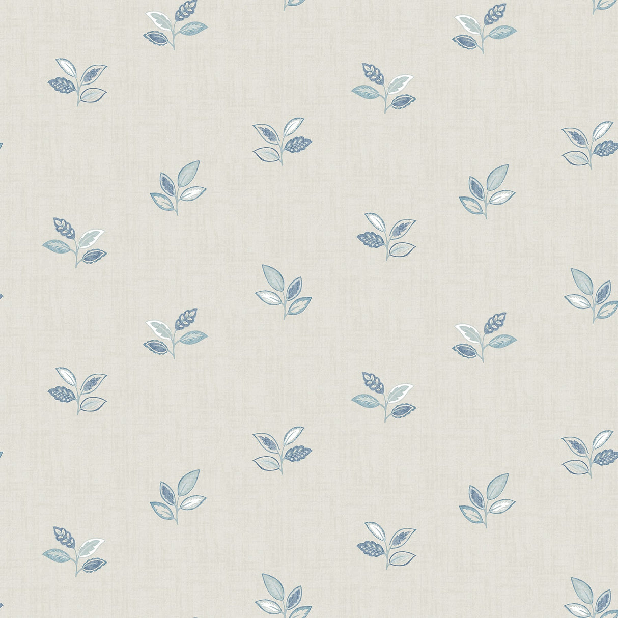 Chesapeake 3112-002740 Leigh Blue Leaf Wallpaper