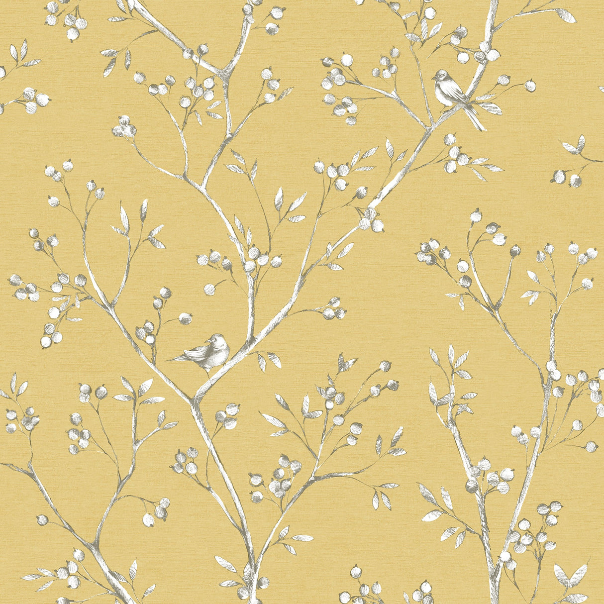 Chesapeake 3112-002751 Tadley Yellow Branch Wallpaper