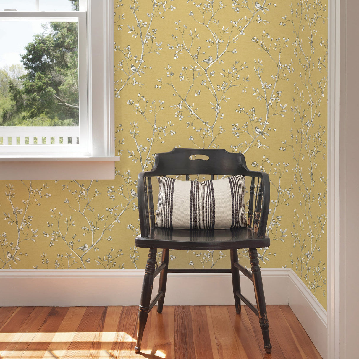 Chesapeake 3112-002751 Tadley Yellow Branch Wallpaper