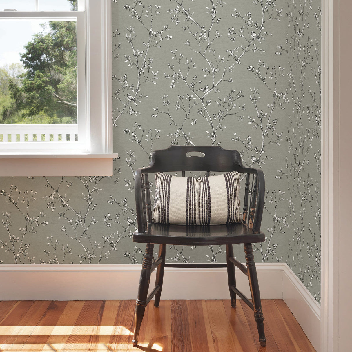Chesapeake 3112-002752 Tadley Dark Grey Branch Wallpaper