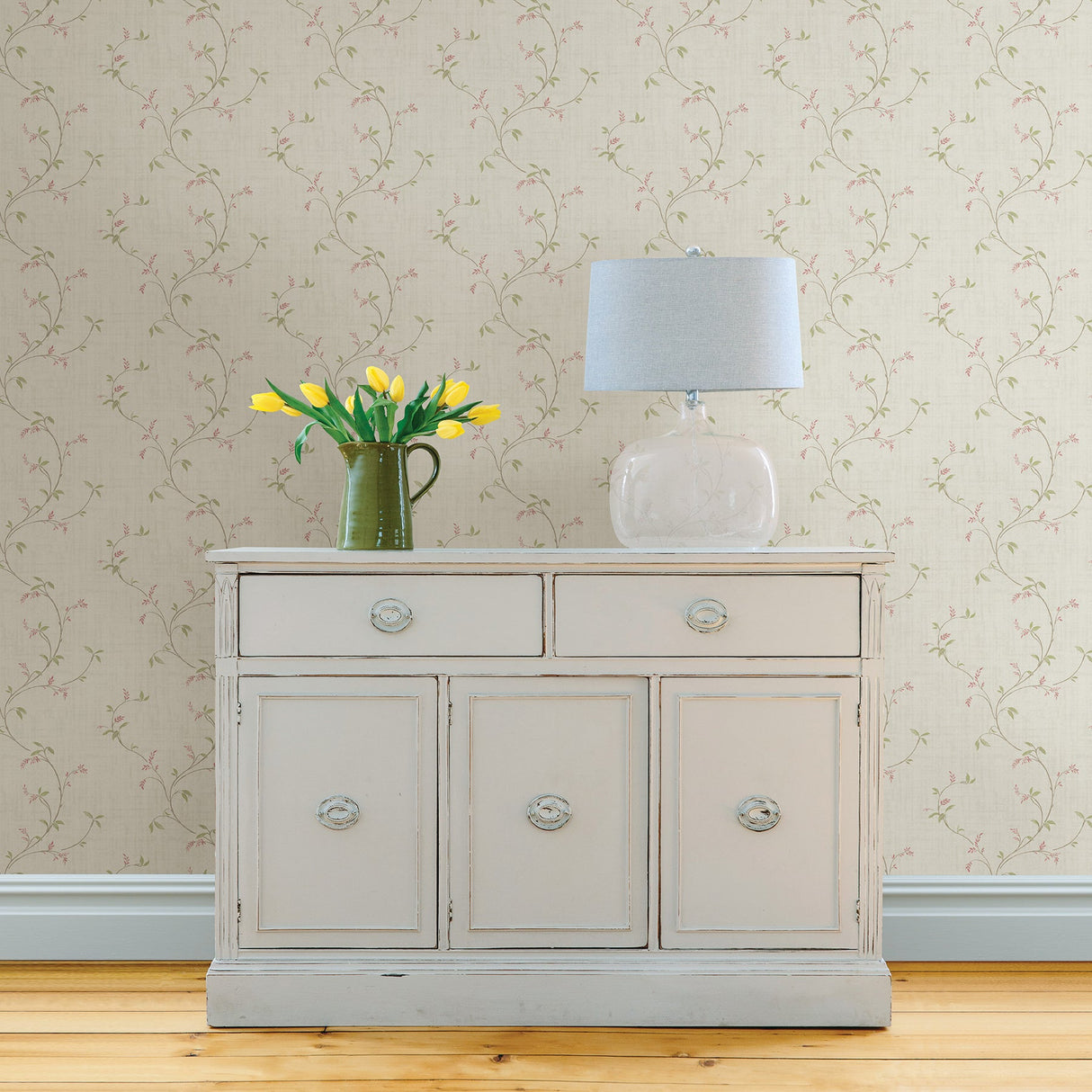 Chesapeake 3112-002754 Madeley Pink Floral Trail Wallpaper