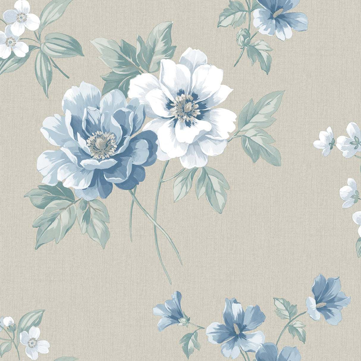 Chesapeake 3112-002757 Keighley Light Blue Floral Wallpaper