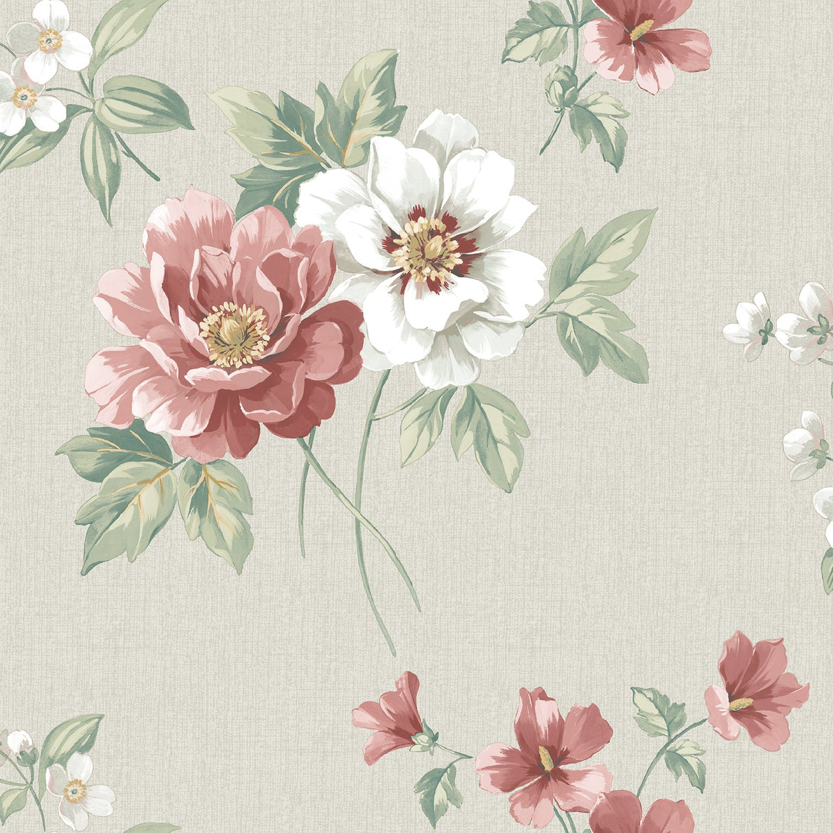 Chesapeake 3112-002760 Keighley Red Floral Wallpaper