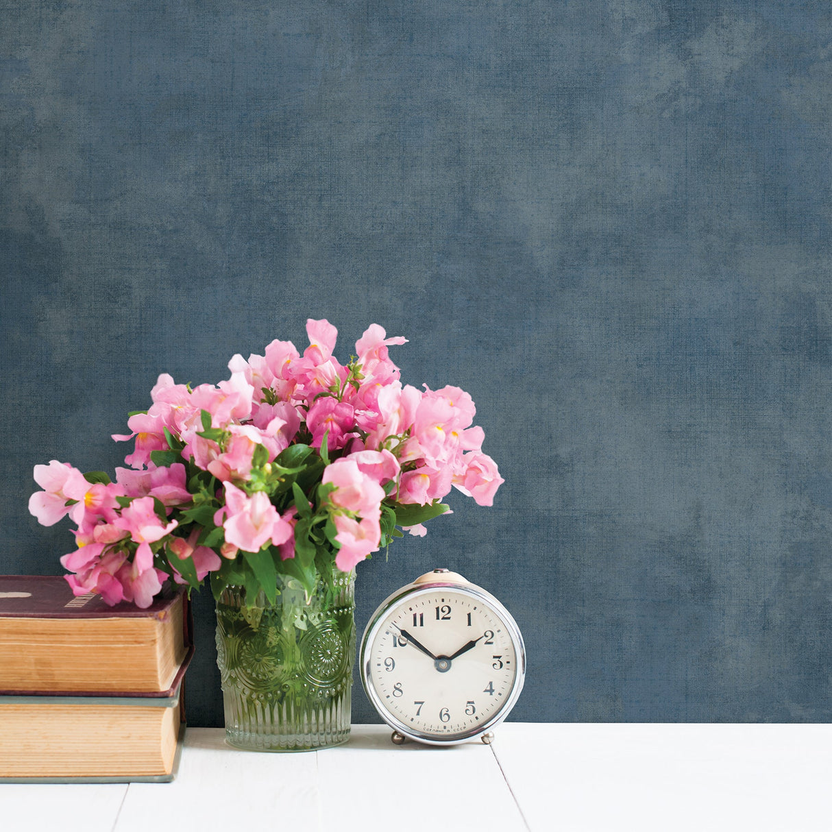 Chesapeake 3112-002765 Crawley Dark Blue Texture Wallpaper