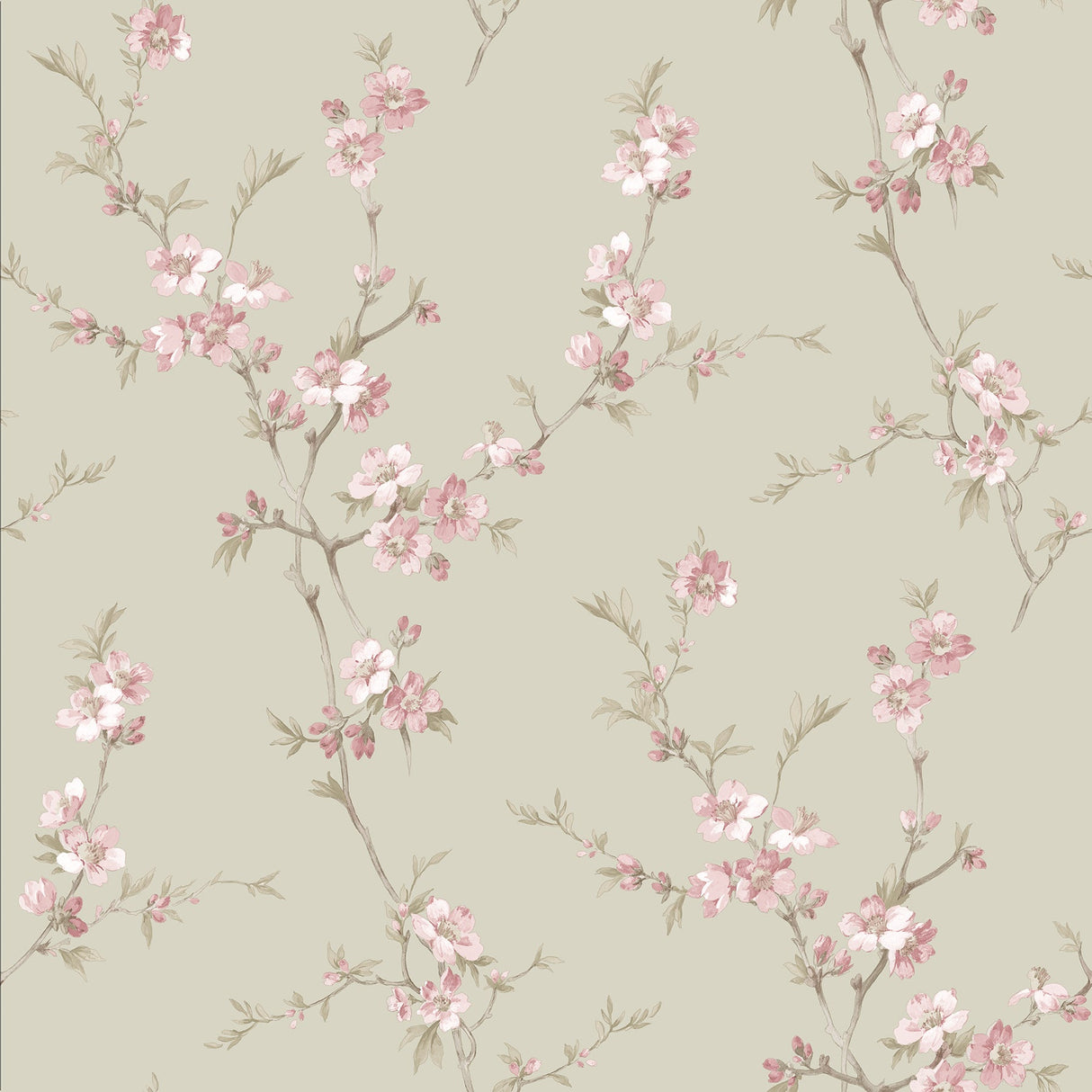 Chesapeake 3112-002772 Cherry Blossom Pink Trail Wallpaper