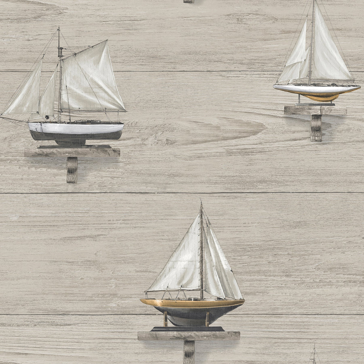 Chesapeake 3113-12023 Set Sail Grey Wood Wallpaper