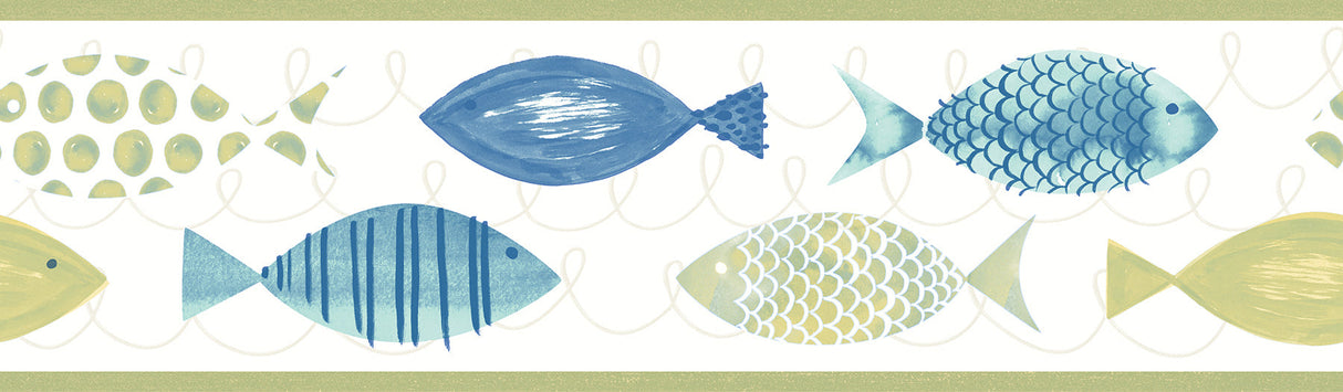 Chesapeake 3113-12212B Key West Green Fish Border