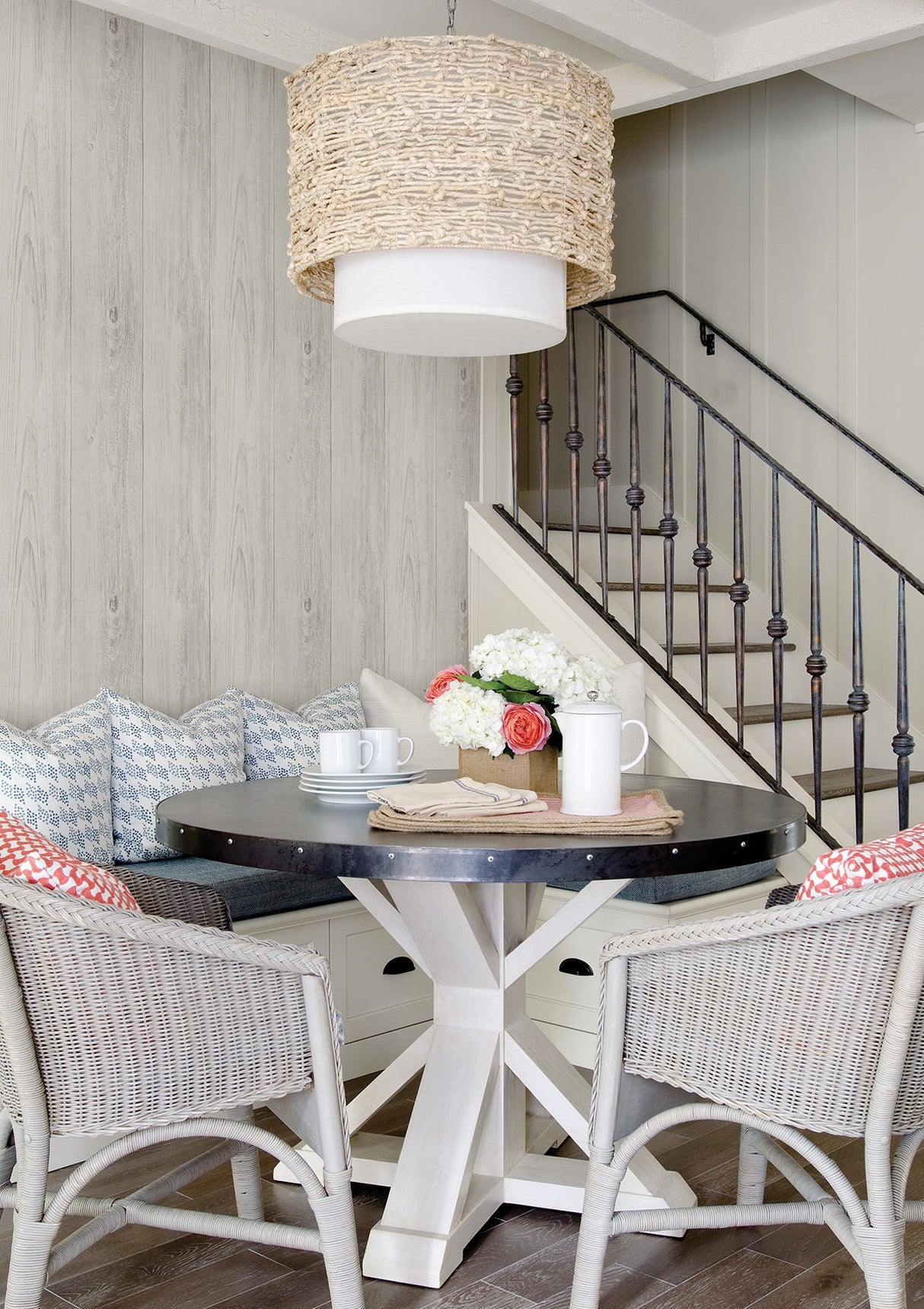 Chesapeake 3113-64228 Mapleton Grey Faux Wood Wallpaper