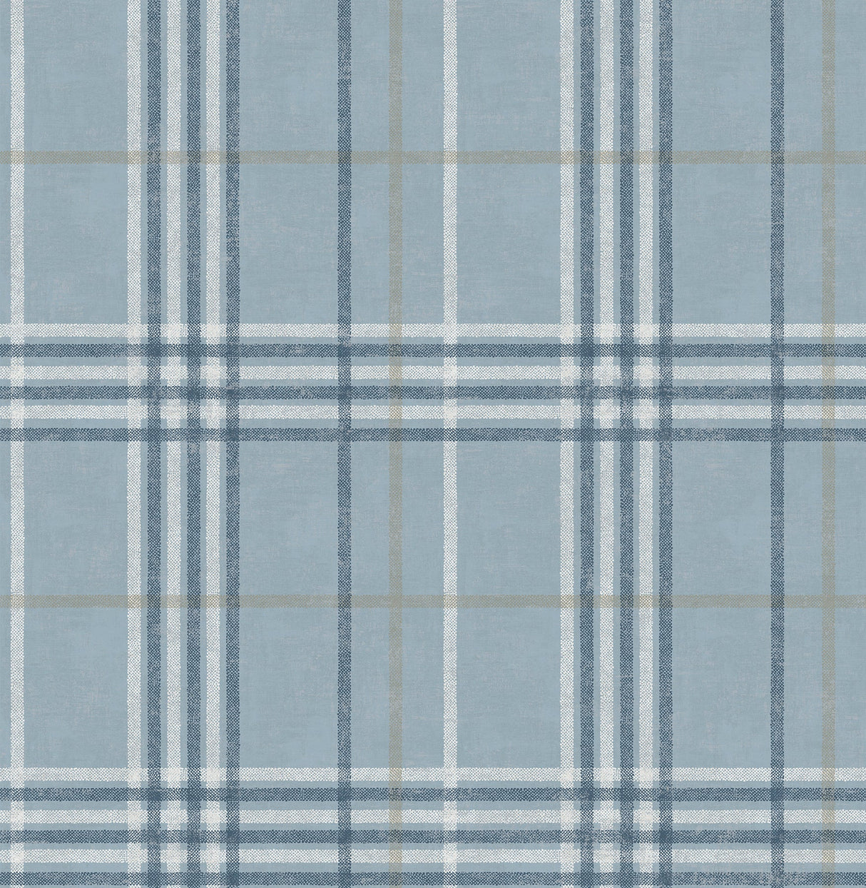 Chesapeake 3114-003315 Rockefeller Light Blue Plaid Wallpaper