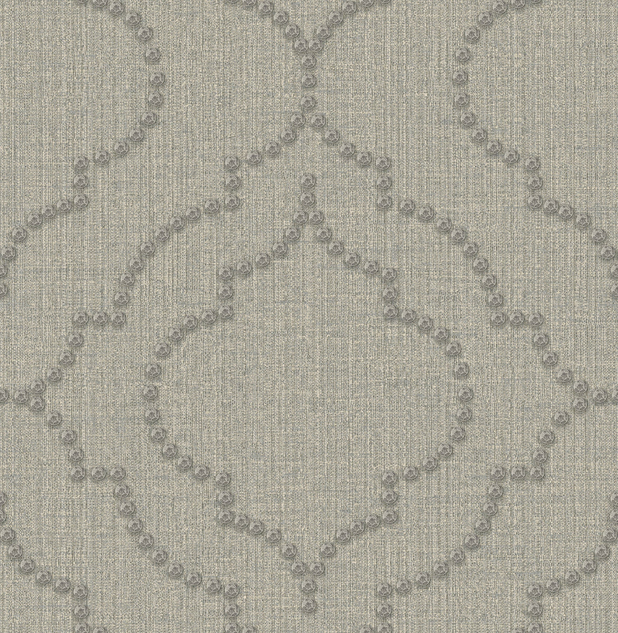 Chesapeake 3114-003361 Chelsea Grey Quatrefoil Wallpaper