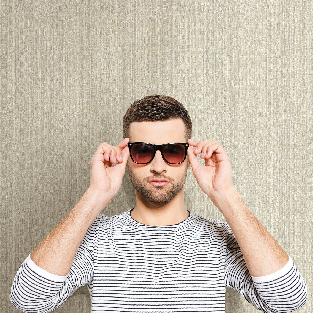 Chesapeake 3114-003364 Chelsea Taupe Weave Wallpaper