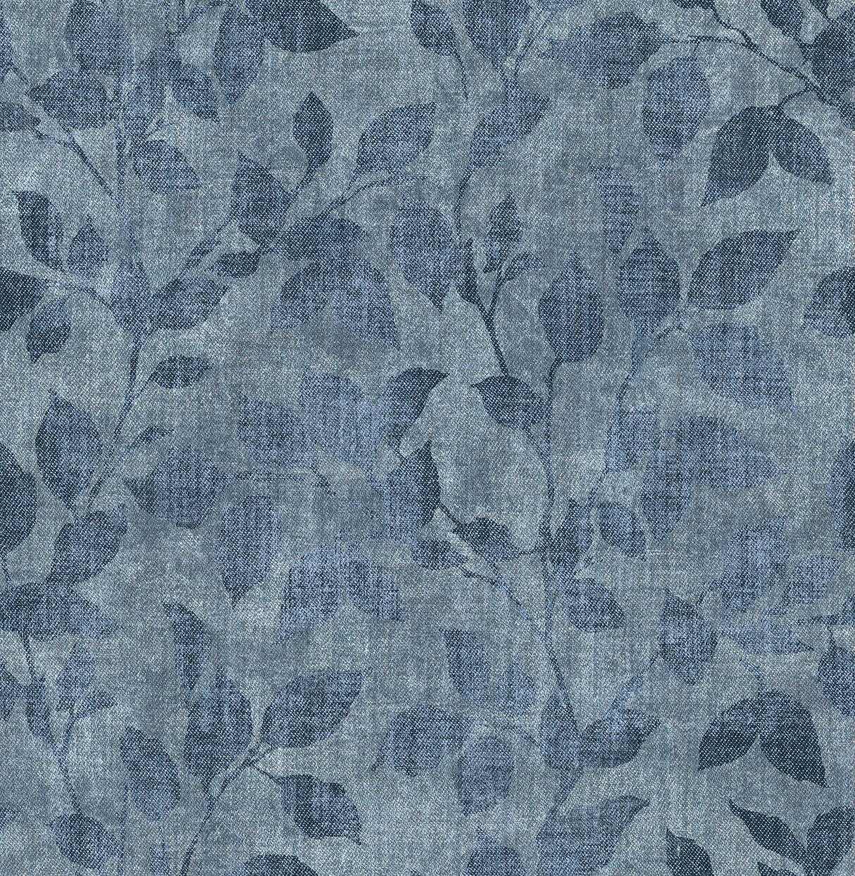 Chesapeake 3114-003381 Gramercy Park Blue Leaf Wallpaper