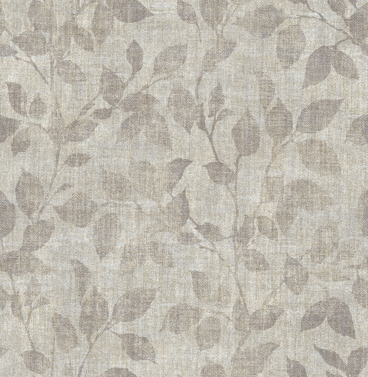 Chesapeake 3114-003383 Gramercy Park Pewter Leaf Wallpaper