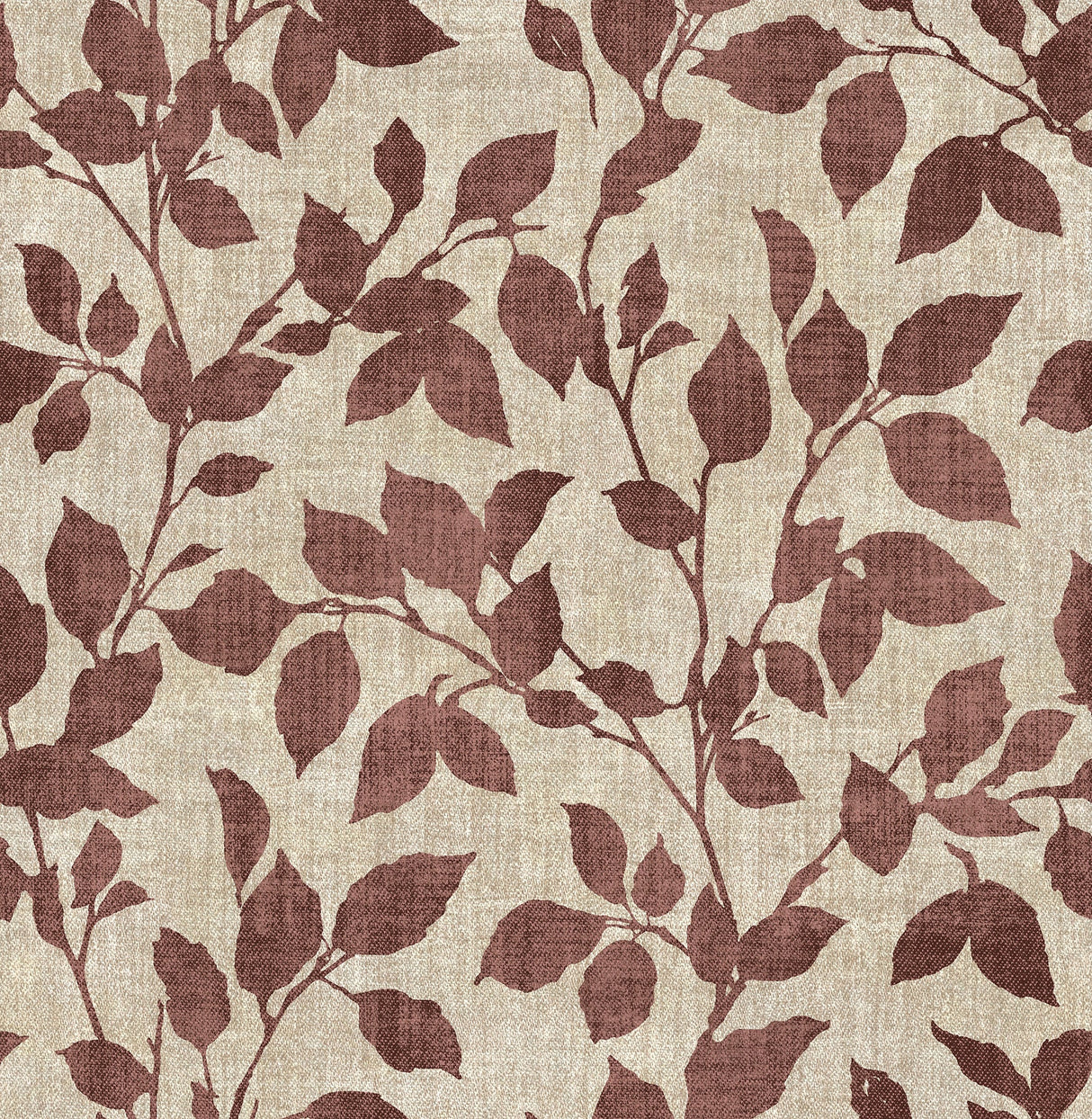 Chesapeake 3114-003385 Gramercy Park Red Leaf Wallpaper