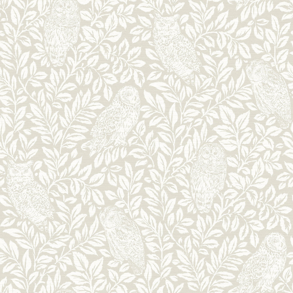 Chesapeake 3115-12413 Parliament Cream Owl Wallpaper
