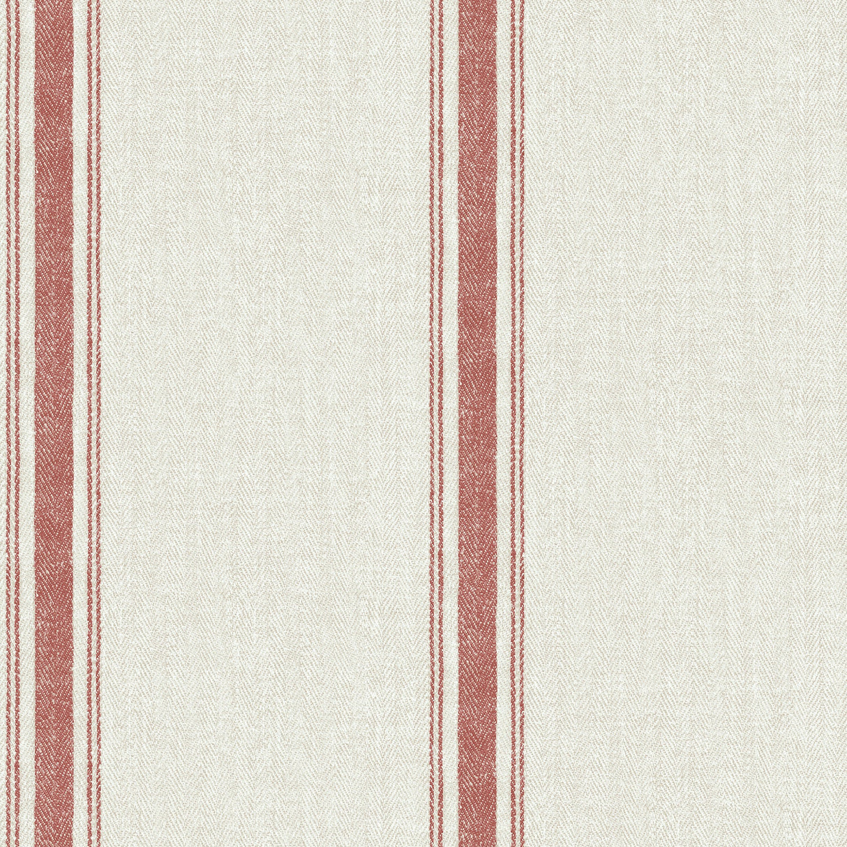 Chesapeake 3115-12464 Linette Burnt Sienna Fabric Stripe Wallpaper
