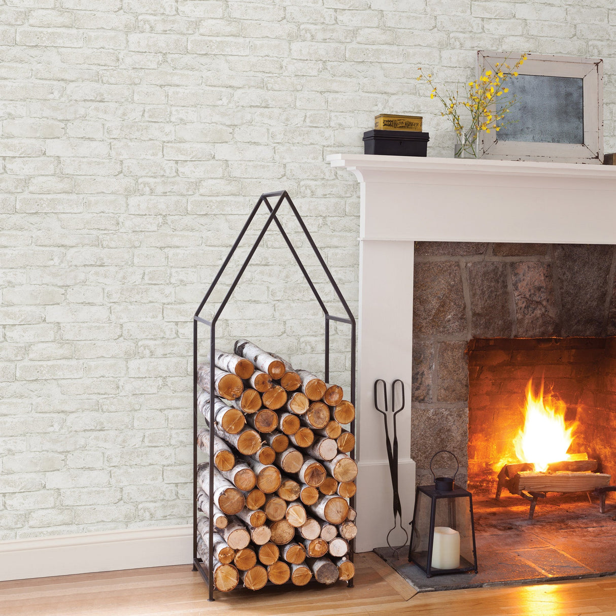 Chesapeake 3115-12481 Arlington Off-White Brick Wallpaper