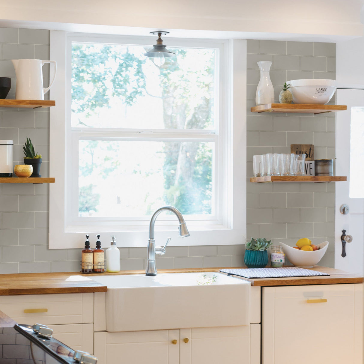 Chesapeake 3115-12492 Freedom Mint Subway Tile Wallpaper