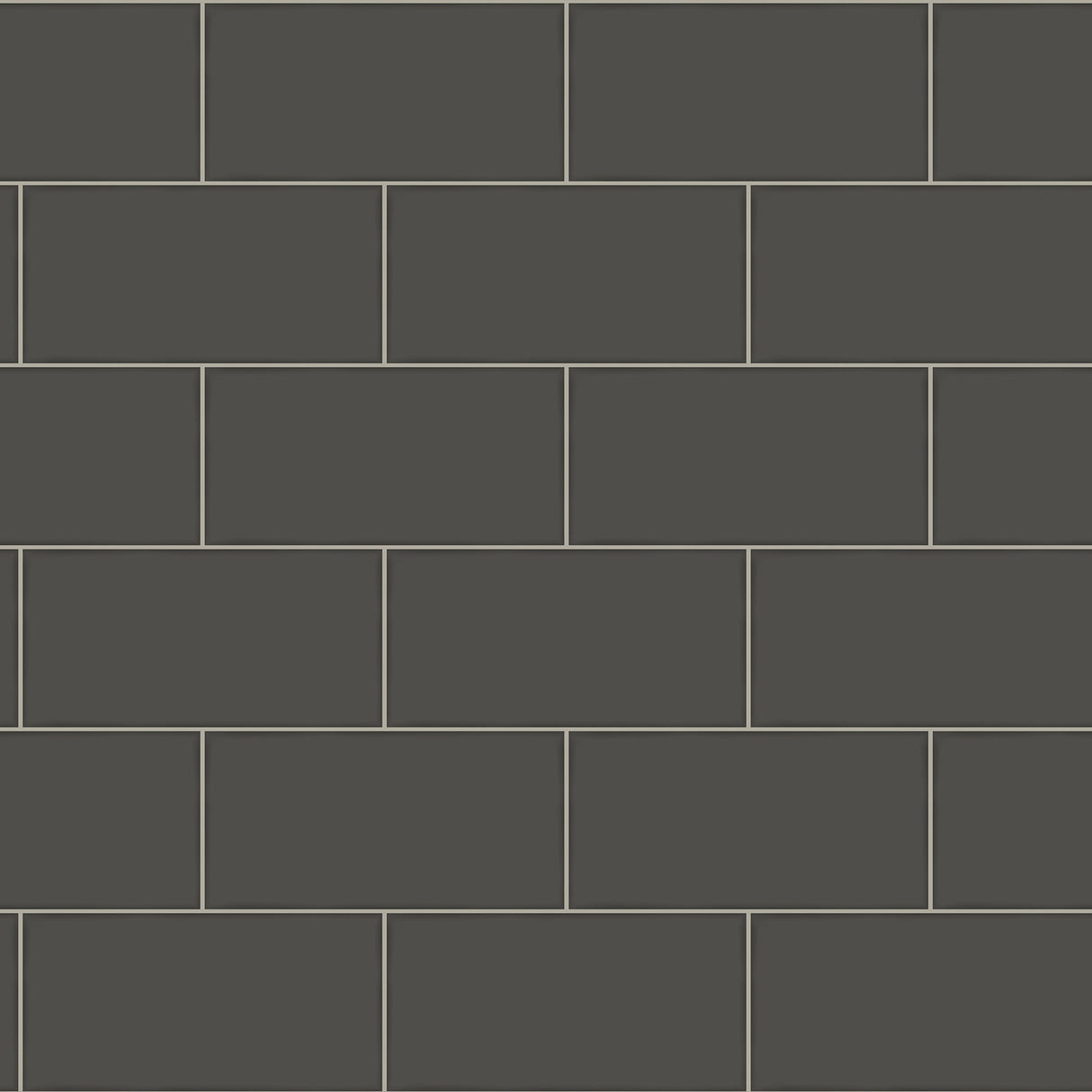 Chesapeake 3115-12494 Freedom Black Subway Tile Wallpaper