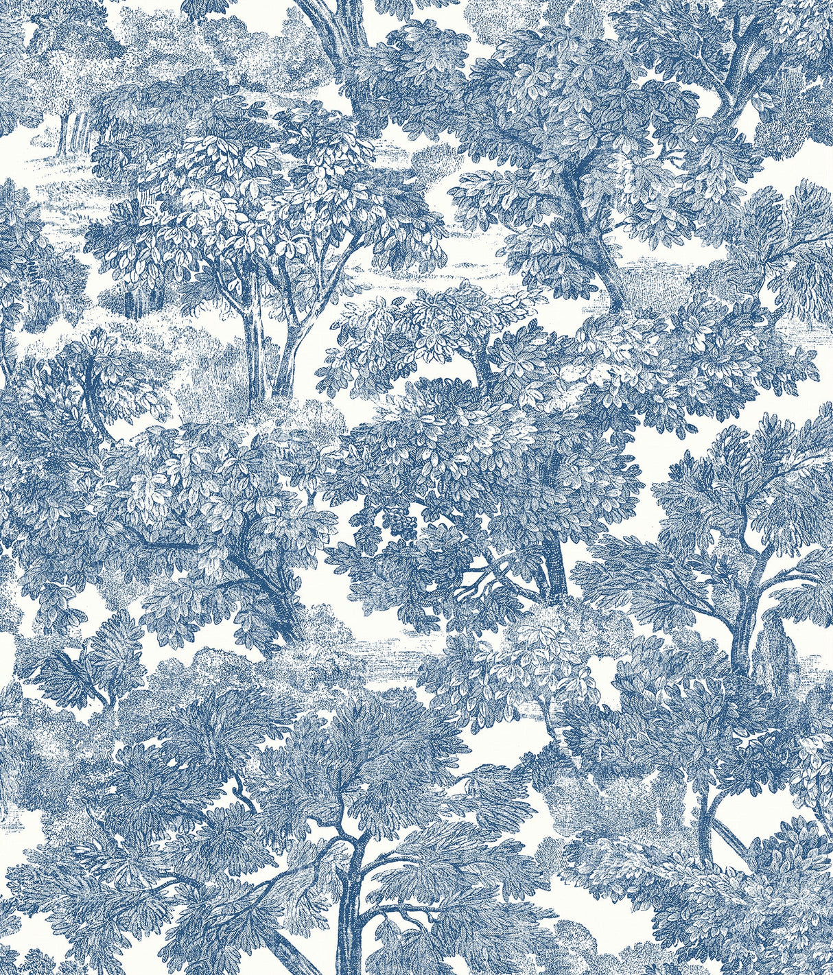 Chesapeake 3115-12543 Spinney Blue Toile Wallpaper