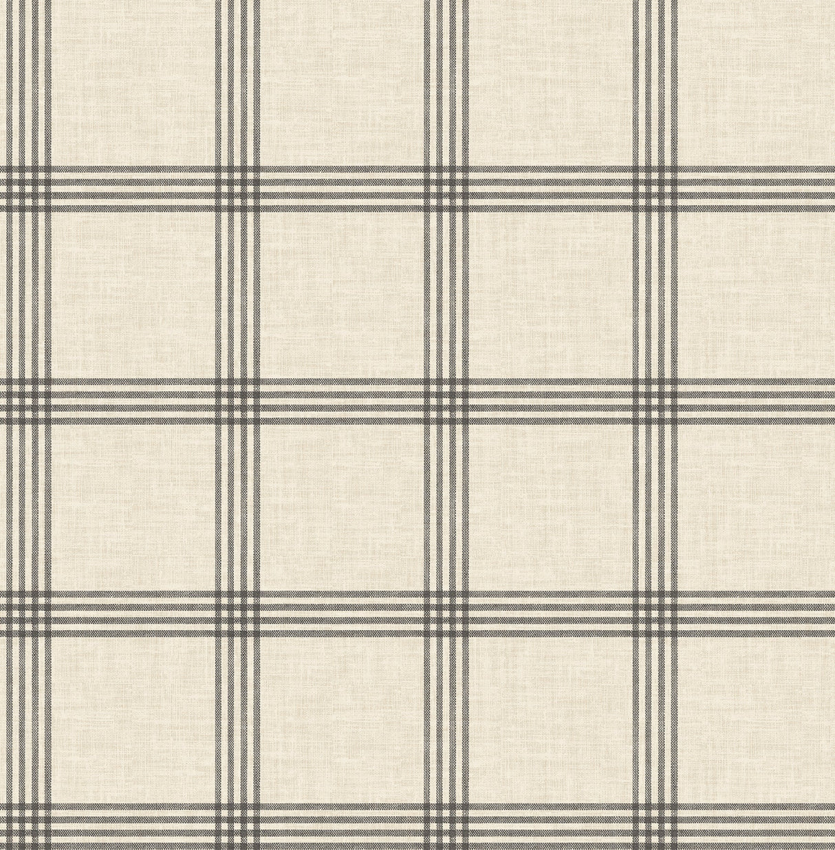 Chesapeake 3115-24479 Twain Black Plaid Wallpaper