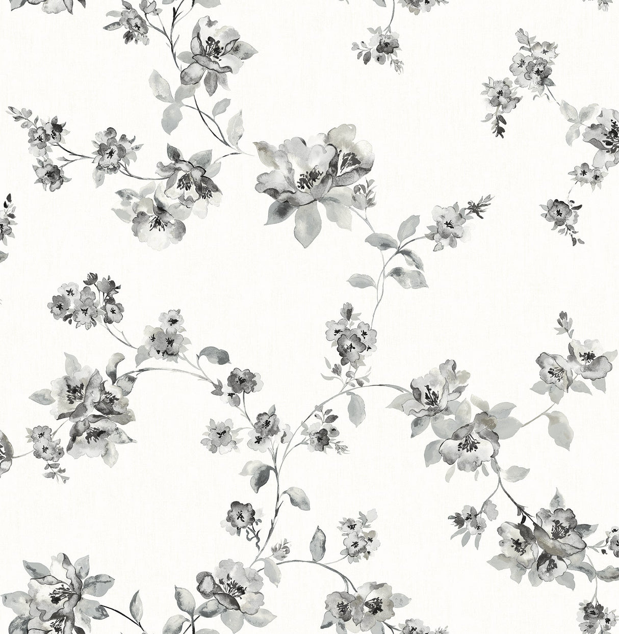 Chesapeake 3115-24482 Cyrus Black Festive Floral Wallpaper