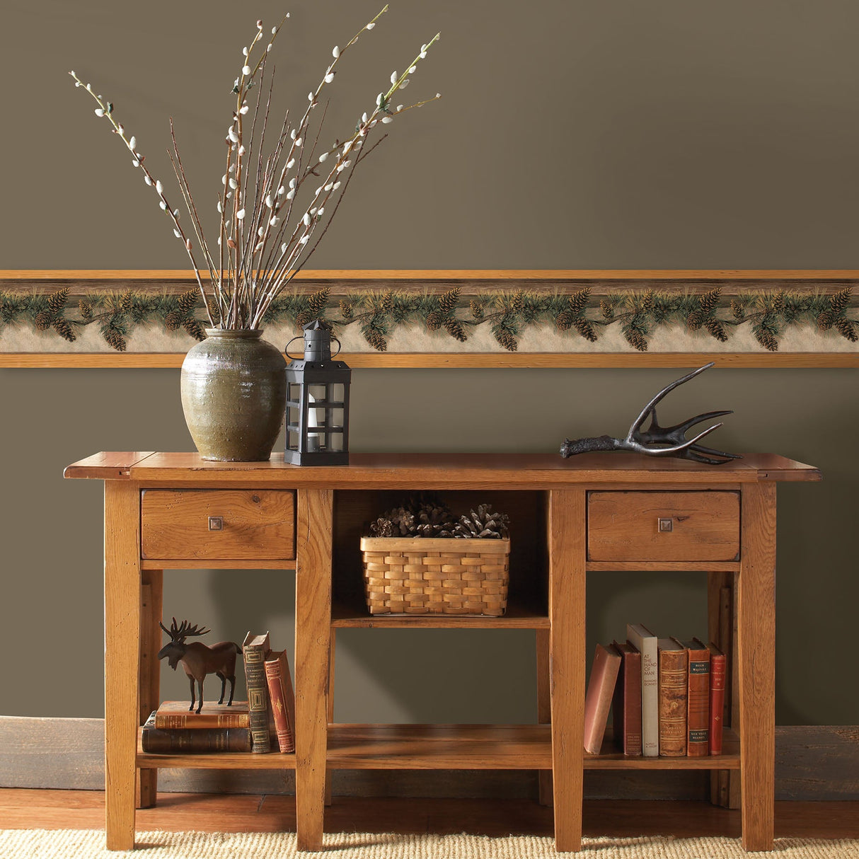 Chesapeake 3118-01632B Pine Hill Multicolor Foliage Border