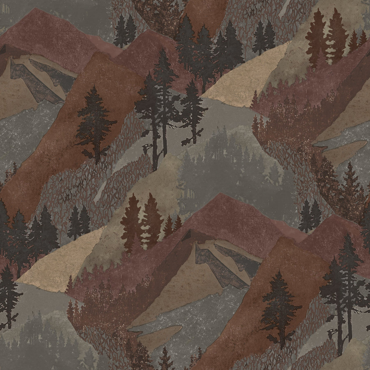 Chesapeake 3118-12634 Range Rust Mountains Wallpaper