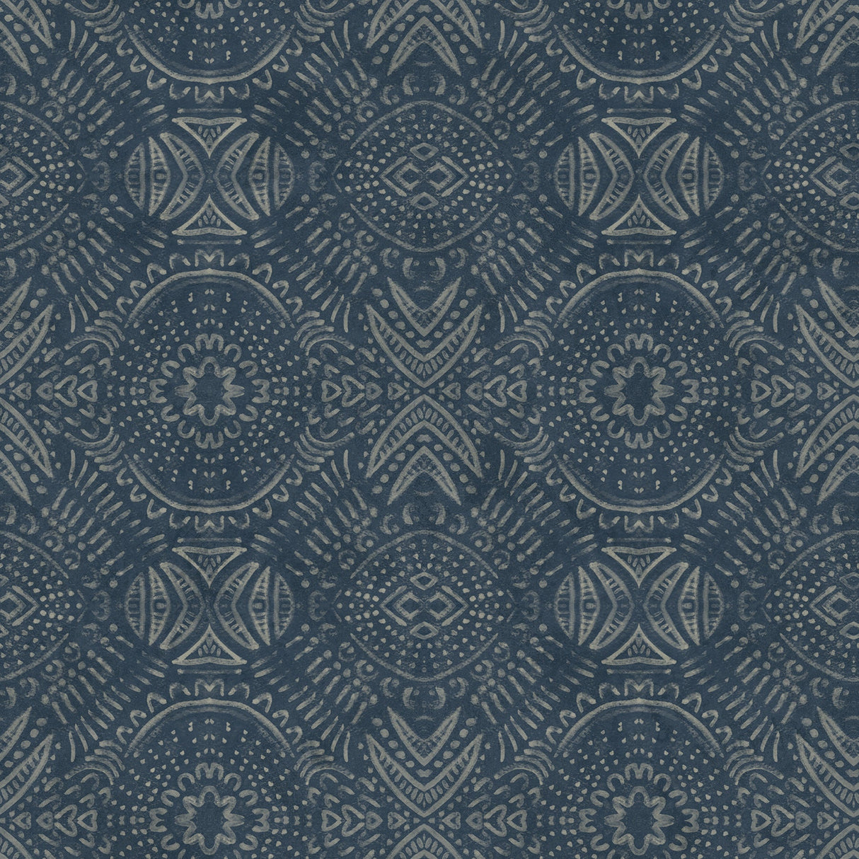 Chesapeake 3118-12661 Java Navy Medallion Wallpaper