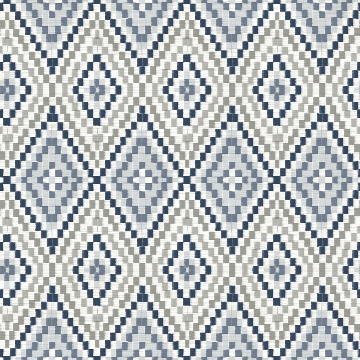 Chesapeake 3118-12713 Ganado Navy Geometric Ikat Wallpaper