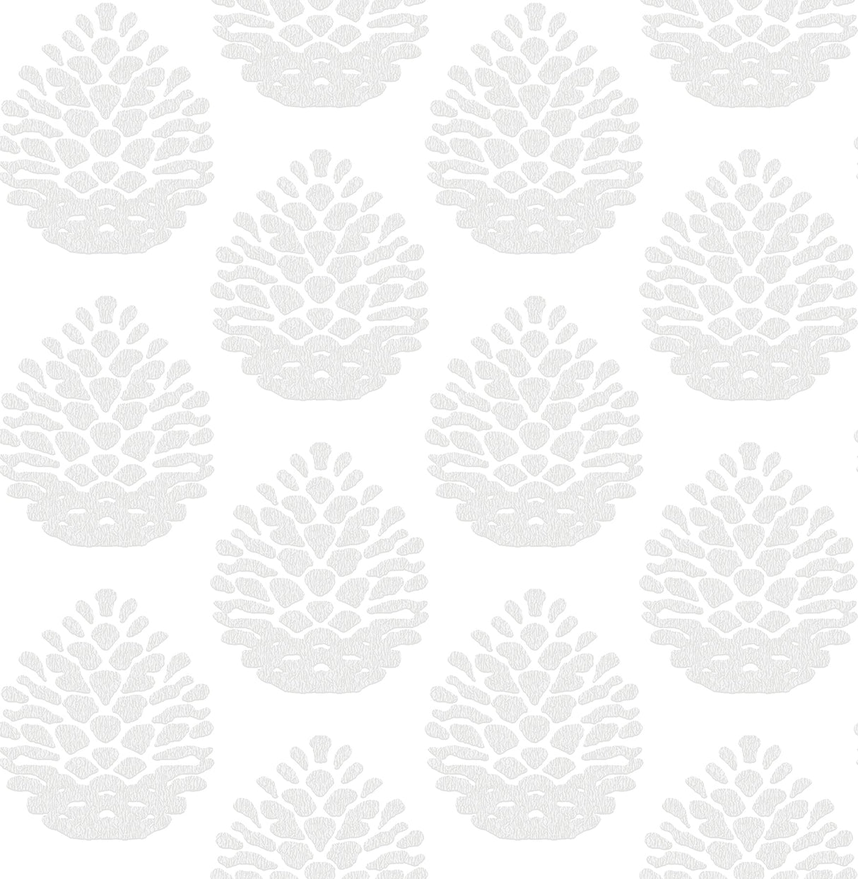 Chesapeake 3118-25091 Totem Light Grey Pinecone Wallpaper