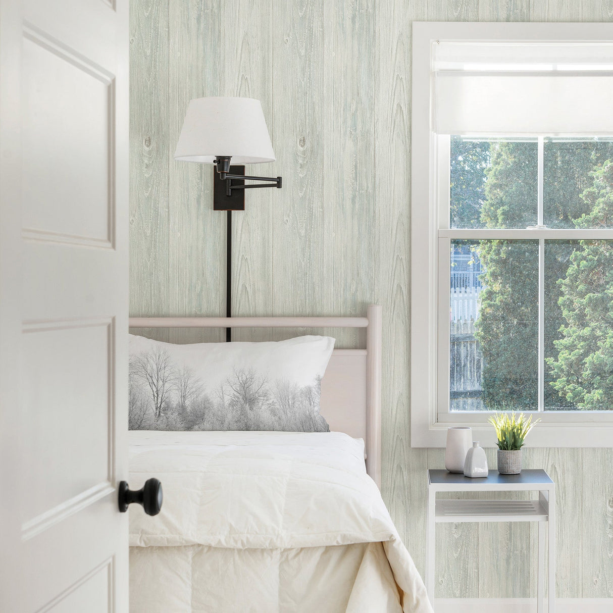 Chesapeake 3118-642214 Mapleton Grey Shiplap Wallpaper