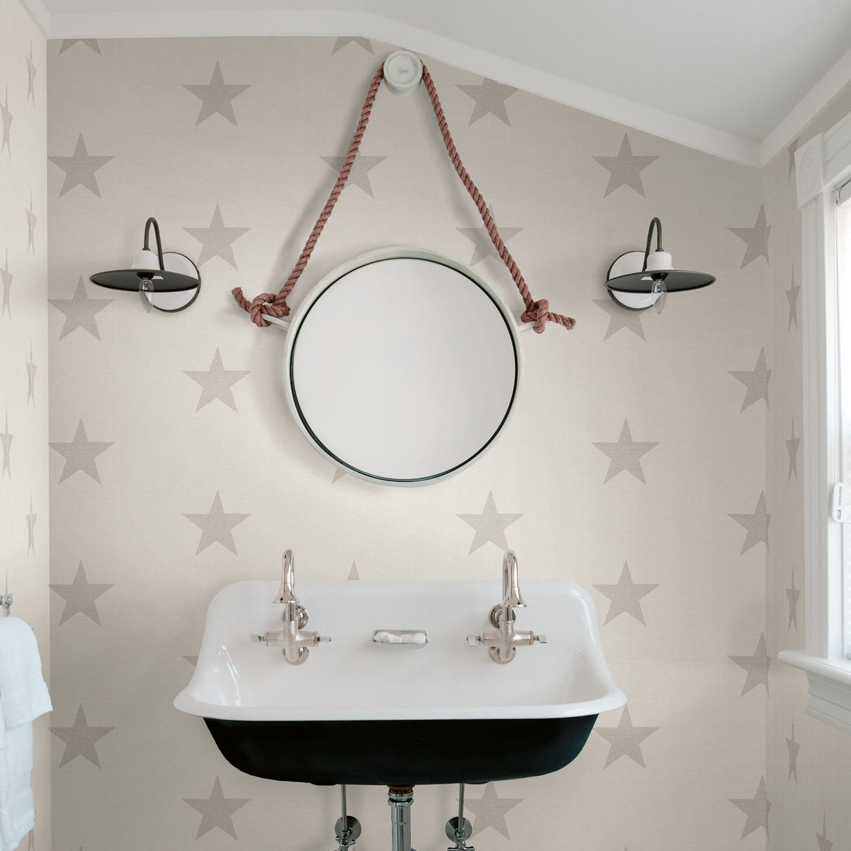 Chesapeake 3119-13064 McGraw Grey Stars Wallpaper