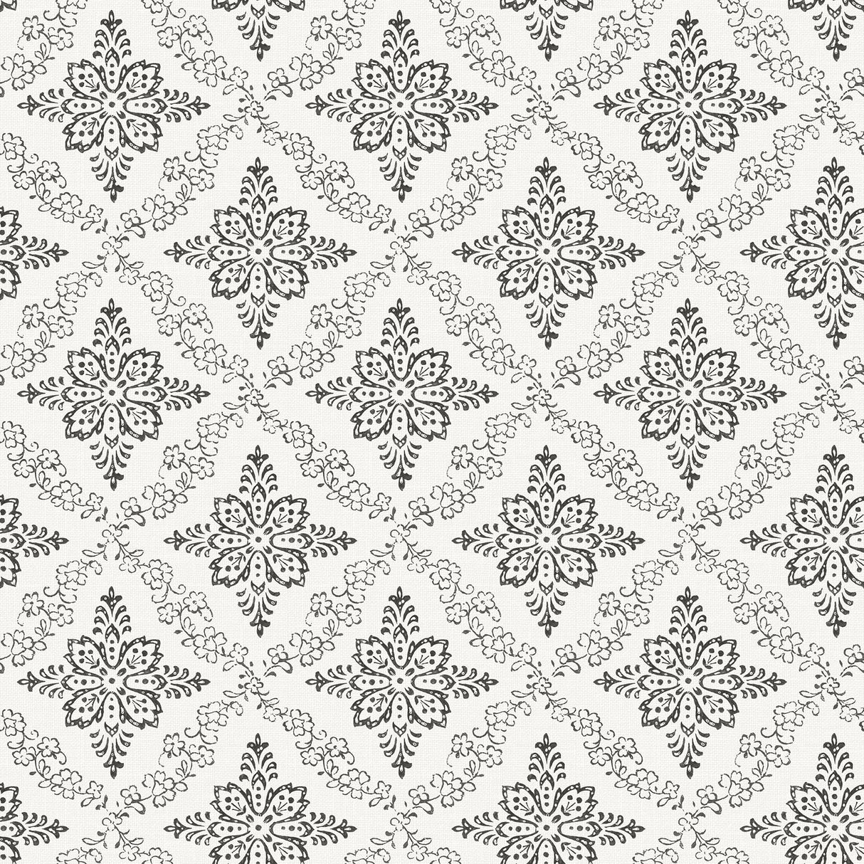 Chesapeake 3119-13534 Wynonna Black Geometric Floral Wallpaper