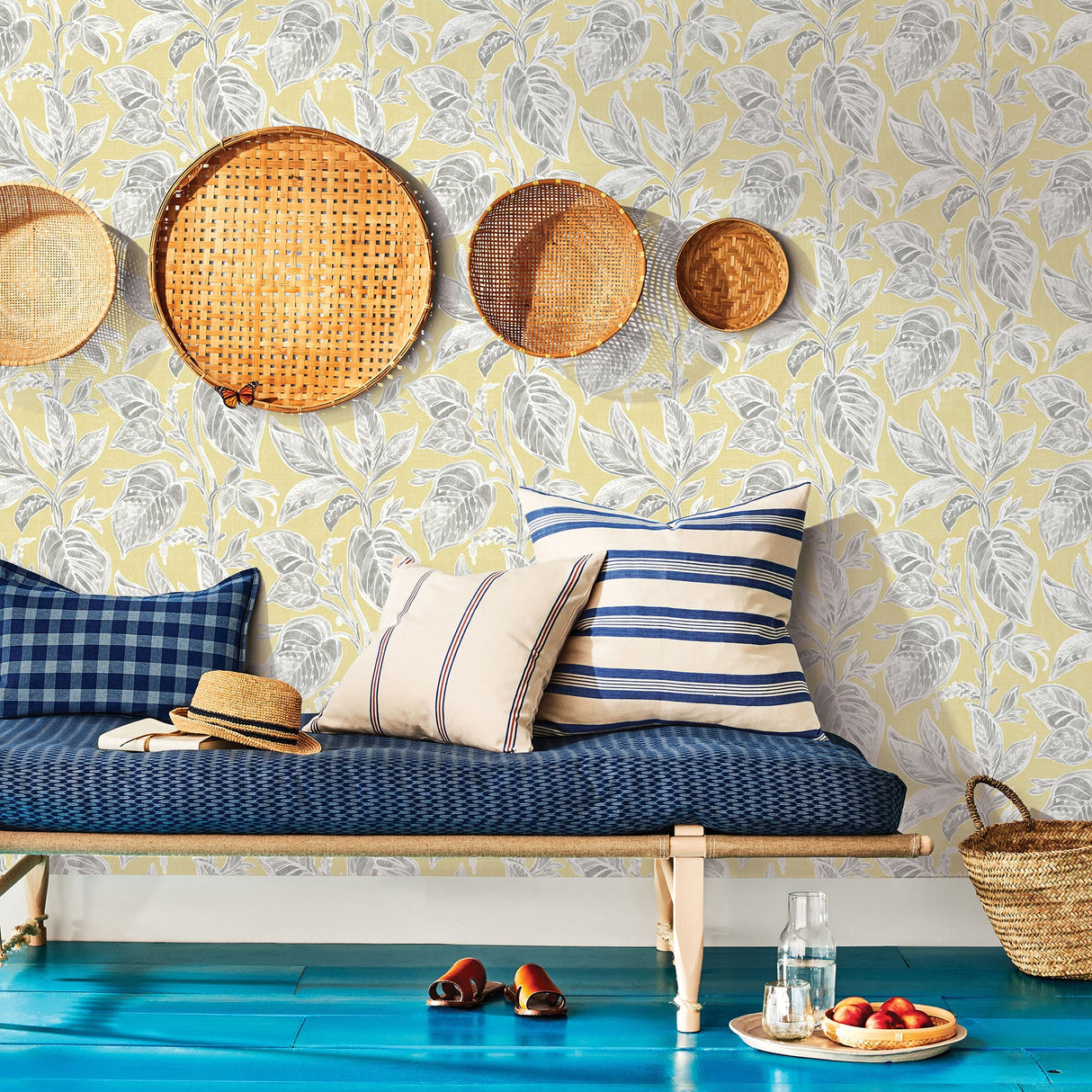 Chesapeake 3120-13622 Mangrove Yellow Botanical Wallpaper