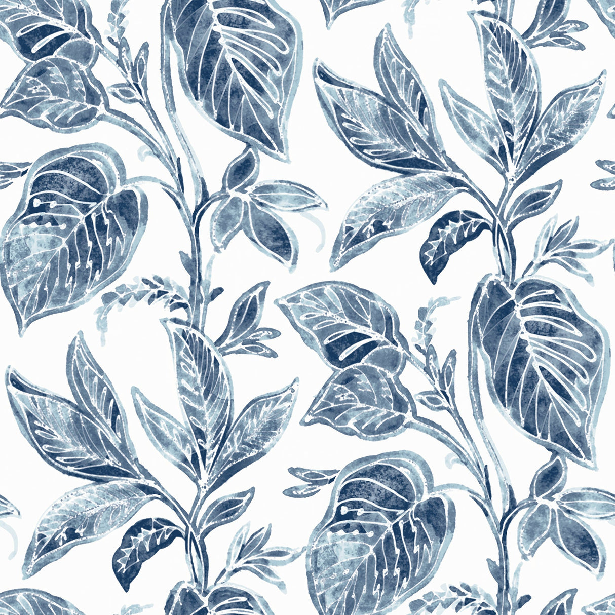 Chesapeake 3120-13625 Mangrove Blue Botanical Wallpaper