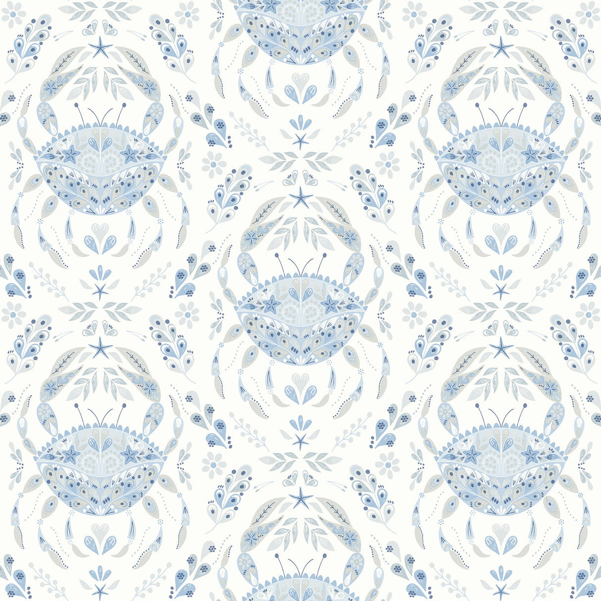 Chesapeake 3120-13644 Annapolis Light Blue Crustation Wallpaper