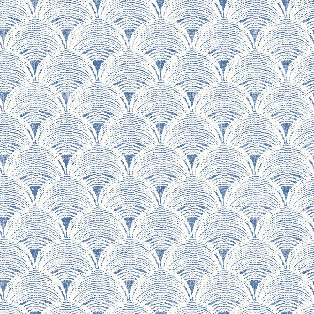 Chesapeake 3120-13654 Santiago Blue Scalloped Wallpaper