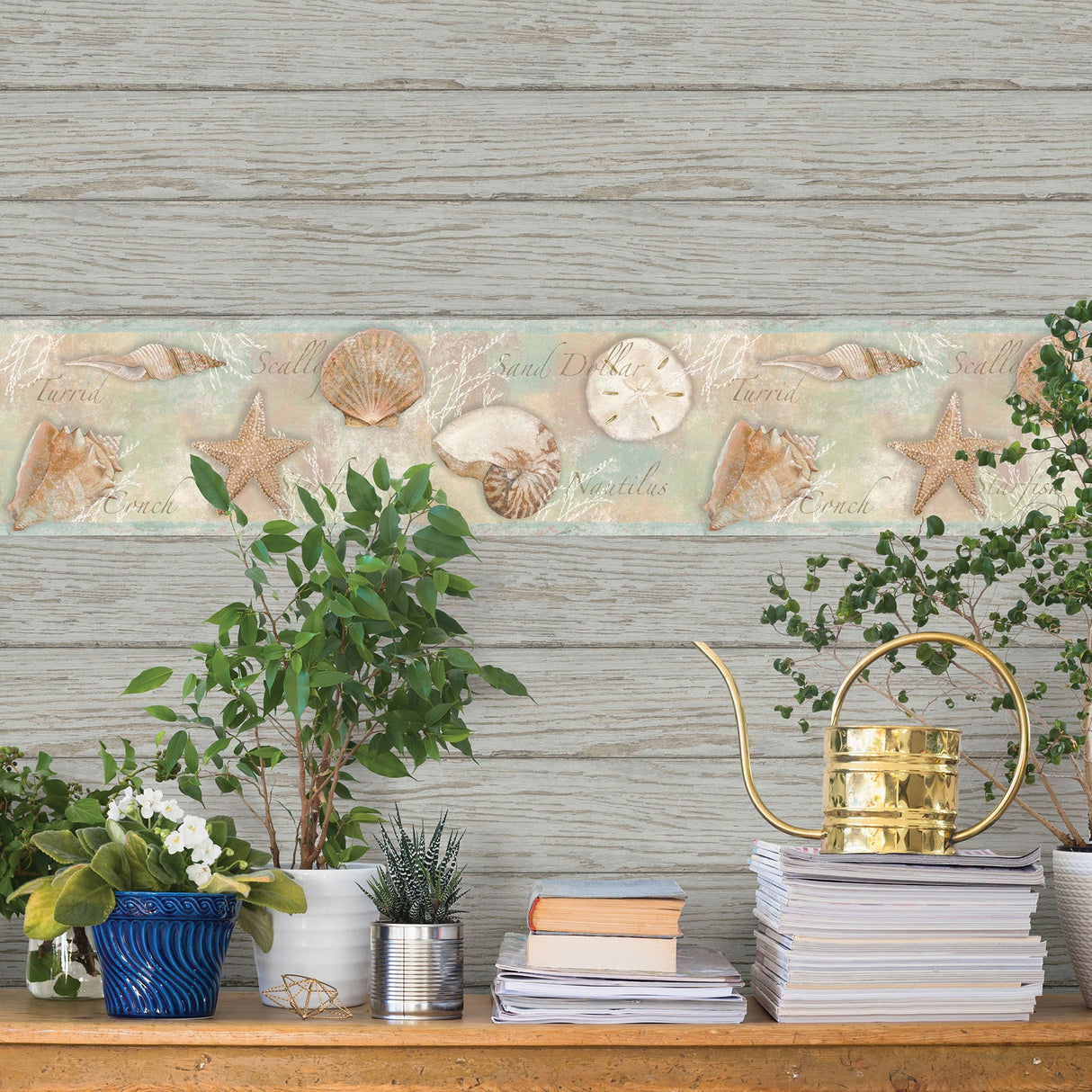 Chesapeake 3120-13693 Rehoboth Grey Distressed Wood Wallpaper