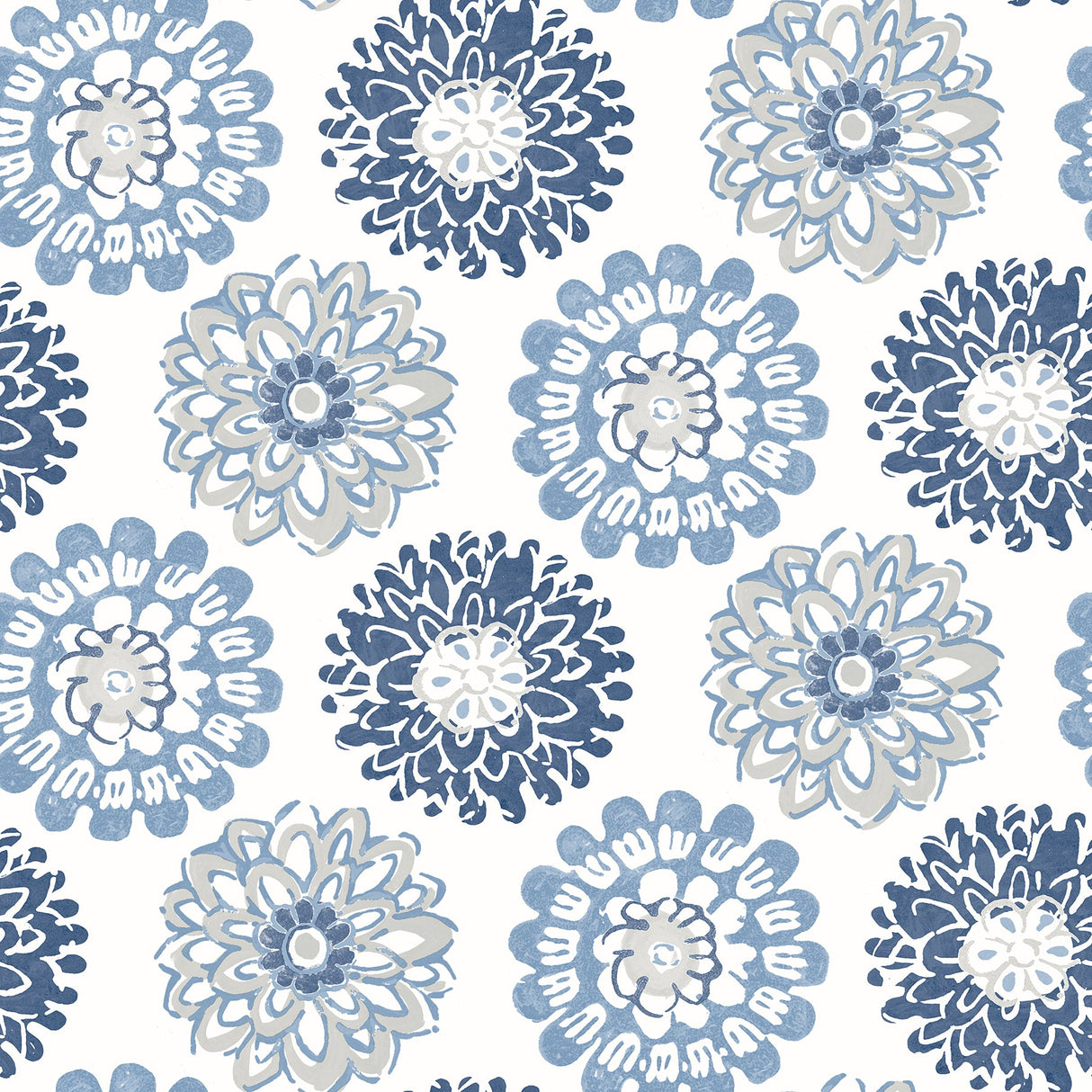 Chesapeake 3120-13705 Sunkissed Blue Floral Wallpaper