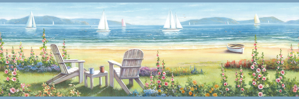Chesapeake 3120-20021B Barnstable Blue Seaside Portrait Border