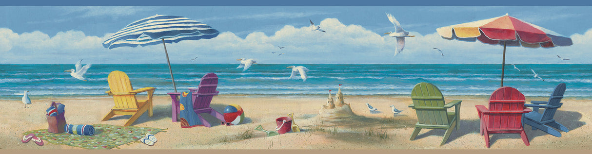 Chesapeake 3120-46091B Lori Blue Beach Border