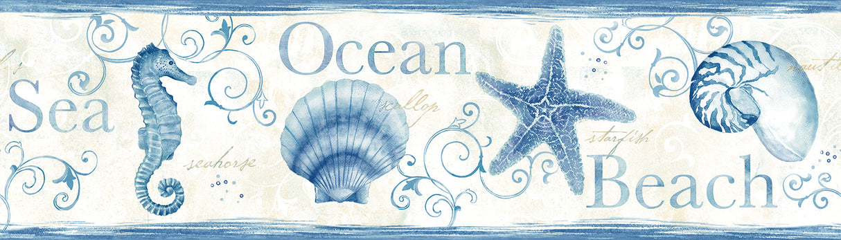 Chesapeake 3120-53561B Island Bay Blue Starfish Border