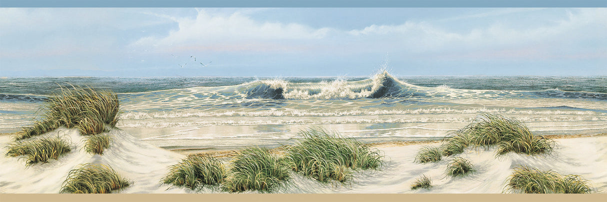 Chesapeake 3120-53611B Falmouth Beige Shoreline Border