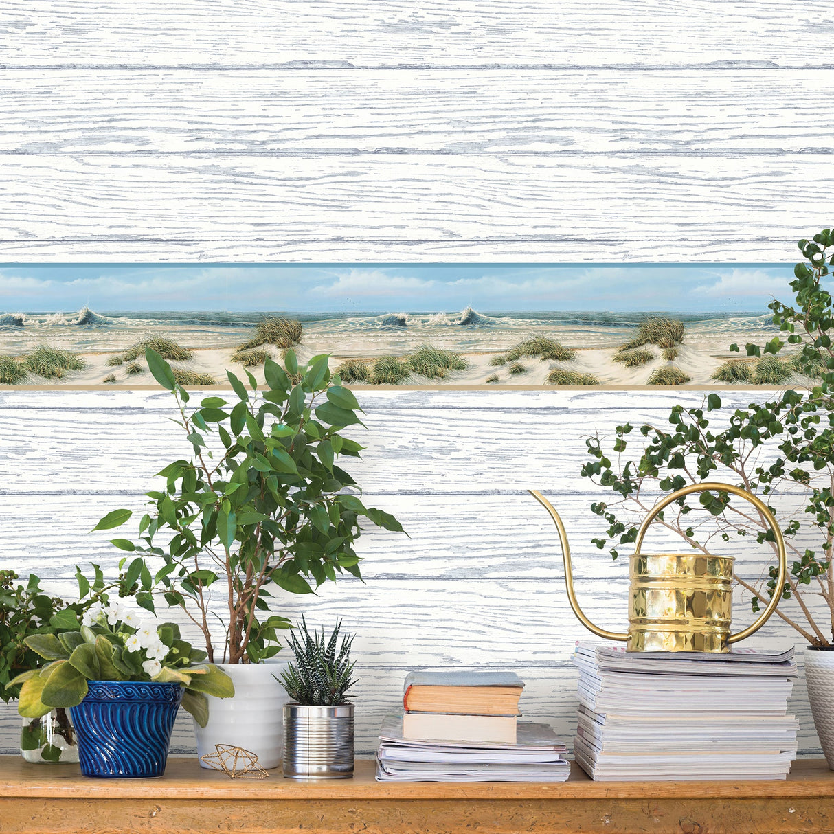 Chesapeake 3120-53611B Falmouth Beige Shoreline Border