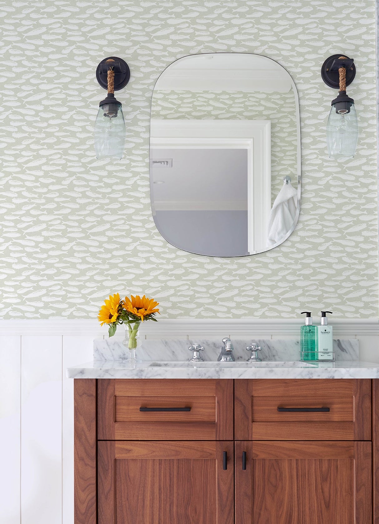 Chesapeake 3122-10514 Nunkie Sage Sardine Wallpaper